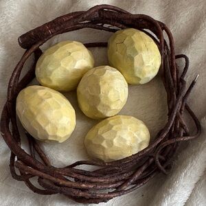 Vase filler wood Eggs in Twig Nest